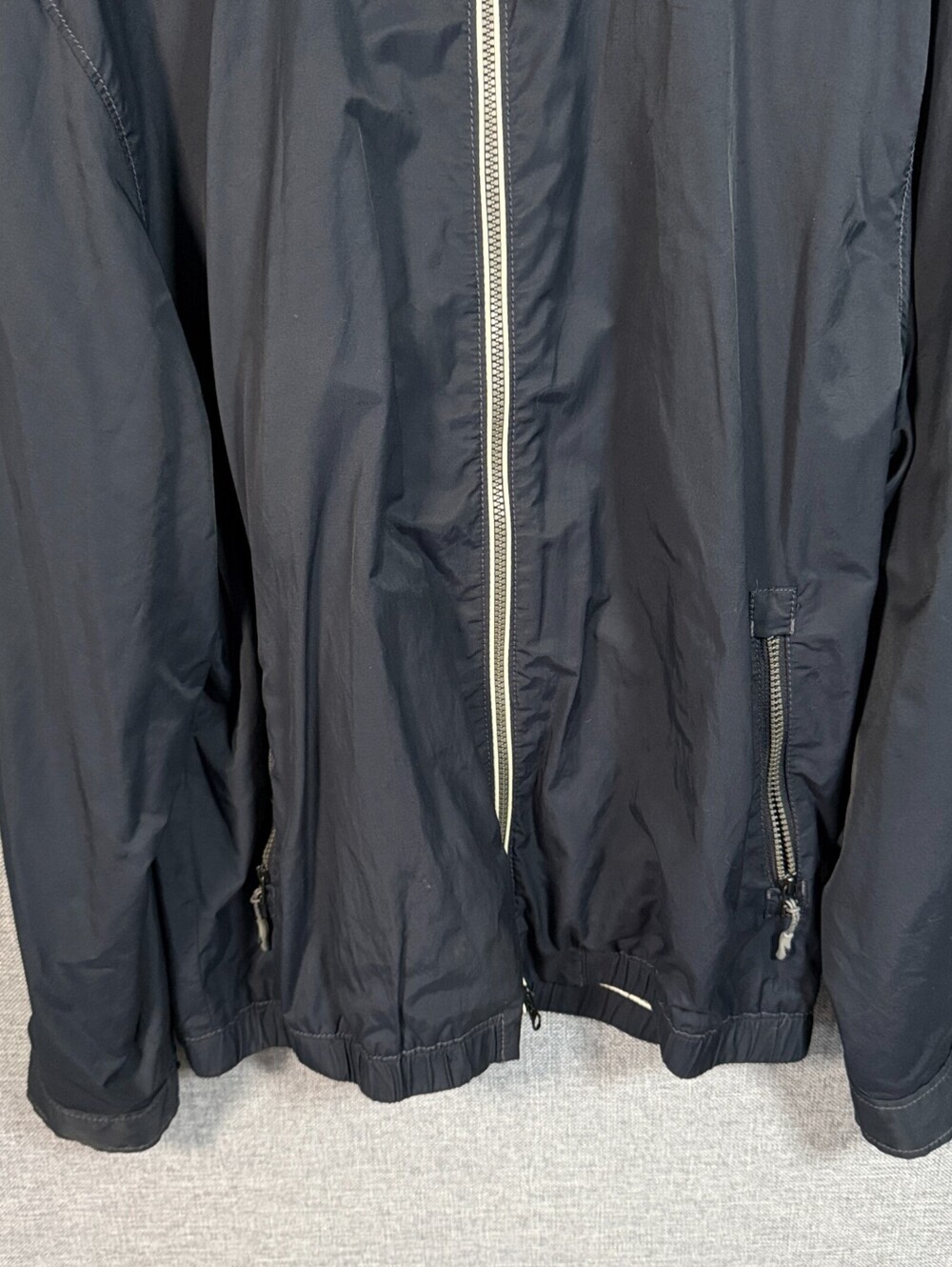 Tommy Bahama Mens Navy Blue Full Zip Bomber Jacket Cotton Nylon Blend Size XL - Picture 4 of 7